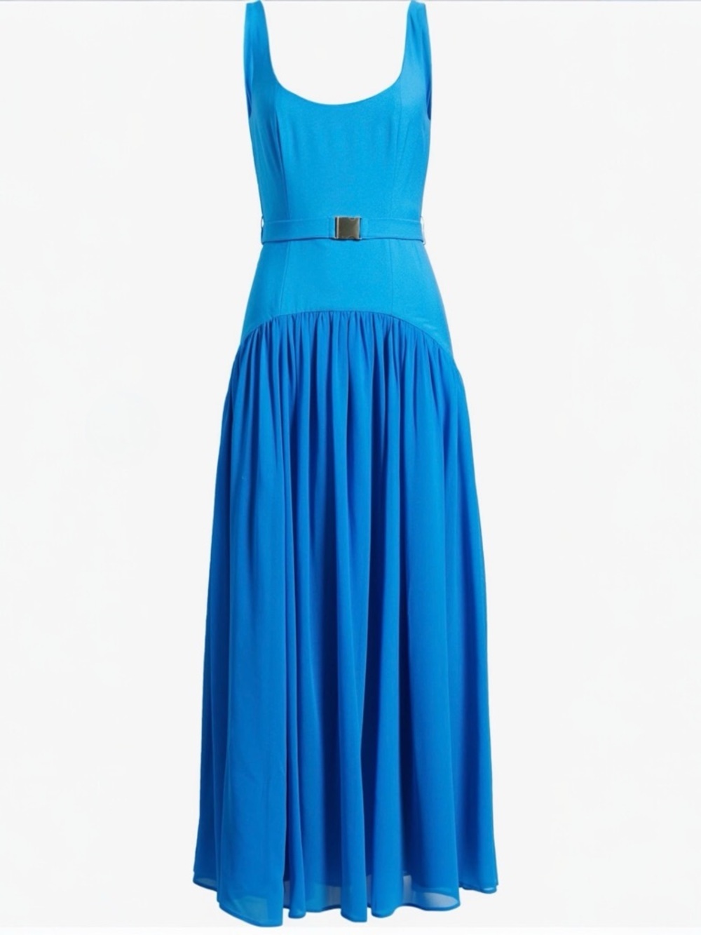 Hutch Ridge Women’s Drop-Waist Scoop Neck Blue Cocktail Maxi Dress Size 2 NEW - Picture 8 of 12